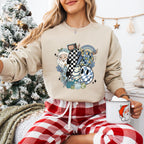 Smiley Santa Design - Christmas Unisex Crewneck T-Shirt Sweatshirt Hoodie