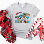 Snowman Merry Christmas Design - Christmas Unisex Crewneck T-Shirt Sweatshirt Hoodie