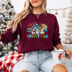 Snowman Merry Christmas Design - Christmas Unisex Crewneck T-Shirt Sweatshirt Hoodie