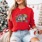 Snowman Merry Christmas Design - Christmas Unisex Crewneck T-Shirt Sweatshirt Hoodie