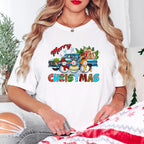 Snowman Merry Christmas Design - Christmas Unisex Crewneck T-Shirt Sweatshirt Hoodie