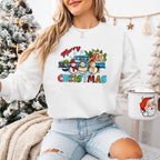 Snowman Merry Christmas Design - Christmas Unisex Crewneck T-Shirt Sweatshirt Hoodie
