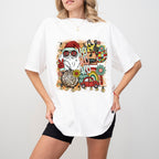 Ho Ho Ho Santa Peace Sign - Christmas Unisex Crewneck T-Shirt Sweatshirt Hoodie