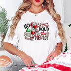 Ho Ho Ho Pour The Merlot - Christmas Unisex Crewneck T-Shirt Sweatshirt Hoodie