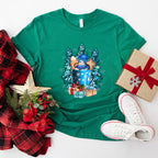 Snowman Tree Design - Christmas Unisex Crewneck T-Shirt Sweatshirt Hoodie