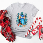 Snowman Tree Design - Christmas Unisex Crewneck T-Shirt Sweatshirt Hoodie