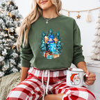 Snowman Tree Design - Christmas Unisex Crewneck T-Shirt Sweatshirt Hoodie