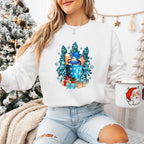 Snowman Tree Design - Christmas Unisex Crewneck T-Shirt Sweatshirt Hoodie