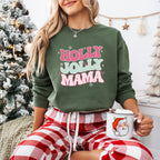 Holly Jolly Mama Design - Christmas Unisex Crewneck T-Shirt Sweatshirt Hoodie