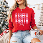 Pink Santa Baby Design - Christmas Unisex Crewneck T-Shirt Sweatshirt Hoodie