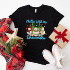 Chillin With My Snowmies Design - Christmas Unisex Crewneck T-Shirt Sweatshirt Hoodie