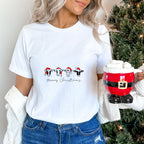 Cows Merry Christmas Designs - Christmas Unisex Crewneck T-Shirt Sweatshirt Hoodie