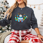 Joy Snowman Design - Christmas Unisex Crewneck T-Shirt Sweatshirt Hoodie