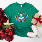 Joy Snowman Design - Christmas Unisex Crewneck T-Shirt Sweatshirt Hoodie