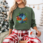 Santa Moon Design - Christmas Unisex Crewneck T-Shirt Sweatshirt Hoodie