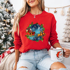 Santa Moon Design - Christmas Unisex Crewneck T-Shirt Sweatshirt Hoodie