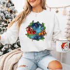 Santa Moon Design - Christmas Unisex Crewneck T-Shirt Sweatshirt Hoodie