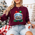 Globe City Christmas Design - Christmas Unisex Crewneck T-Shirt Sweatshirt Hoodie