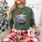 Globe City Christmas Design - Christmas Unisex Crewneck T-Shirt Sweatshirt Hoodie