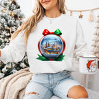 Globe City Christmas Design - Christmas Unisex Crewneck T-Shirt Sweatshirt Hoodie