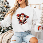 Brick Wall Santa Christmas Design - Christmas Unisex Crewneck T-Shirt Sweatshirt Hoodie
