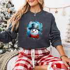 Hat Snowman Christmas Design - Christmas Unisex Crewneck T-Shirt Sweatshirt Hoodie
