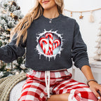 Cane Candy Christmas Design - Christmas Unisex Crewneck T-Shirt Sweatshirt Hoodie