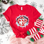 Cane Candy Christmas Design - Christmas Unisex Crewneck T-Shirt Sweatshirt Hoodie