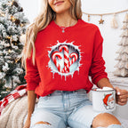 Cane Candy Christmas Design - Christmas Unisex Crewneck T-Shirt Sweatshirt Hoodie
