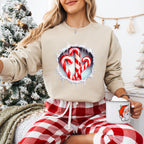 Cane Candy Christmas Design - Christmas Unisex Crewneck T-Shirt Sweatshirt Hoodie
