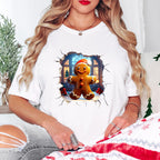 3D Cinnamon Cookie Christmas Design - Christmas Unisex Crewneck T-Shirt Sweatshirt Hoodie