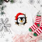 3D Christmas Penguin Head Design - Christmas Unisex Crewneck T-Shirt Sweatshirt Hoodie