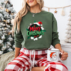 Merry Christmas Wallpaper Design - Christmas Unisex Crewneck T-Shirt Sweatshirt Hoodie