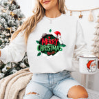 Merry Christmas Wallpaper Design - Christmas Unisex Crewneck T-Shirt Sweatshirt Hoodie