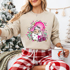 Pink Christmas Design - Christmas Unisex Crewneck T-Shirt Sweatshirt Hoodie