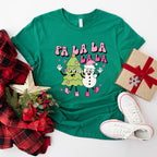 La La La Tree And Snowman Design - Christmas Unisex Crewneck T-Shirt Sweatshirt Hoodie