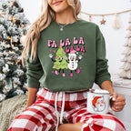 La La La Tree And Snowman Design - Christmas Unisex Crewneck T-Shirt Sweatshirt Hoodie