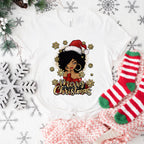 Afro Woman Merry Christmas - Christmas Unisex Crewneck T-Shirt Sweatshirt Hoodie