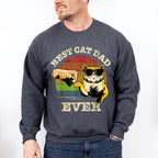 Best Cat Dad Ever Father's Day Unisex Crewneck T-Shirt Sweatshirt Hoodie