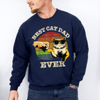 Best Cat Dad Ever Father's Day Unisex Crewneck T-Shirt Sweatshirt Hoodie