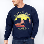 Best Cat Dad Father's Day Unisex Crewneck T-Shirt Sweatshirt Hoodie