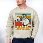 Cat Dad Father's Day Unisex Crewneck T-Shirt Sweatshirt Hoodie