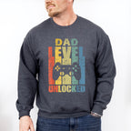 Dad Level Unlocked Father's Day Unisex Crewneck T-Shirt Sweatshirt Hoodie