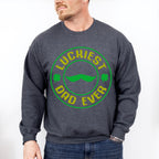 Luckiest Dad Ever Father's Day Unisex Crewneck T-Shirt Sweatshirt Hoodie