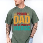 Proud Dad Awesome Nurse Father's Day Unisex Crewneck T-Shirt Sweatshirt Hoodie