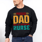 Proud Dad Awesome Nurse Father's Day Unisex Crewneck T-Shirt Sweatshirt Hoodie