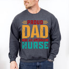Proud Dad Awesome Nurse Father's Day Unisex Crewneck T-Shirt Sweatshirt Hoodie