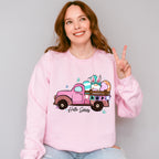 Hello Spring Truck Easter Day Unisex Crewneck T-Shirt Sweatshirt Hoodie