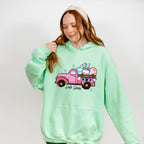 Hello Spring Truck Easter Day Unisex Crewneck T-Shirt Sweatshirt Hoodie