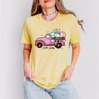 Hello Spring Truck Easter Day Unisex Crewneck T-Shirt Sweatshirt Hoodie